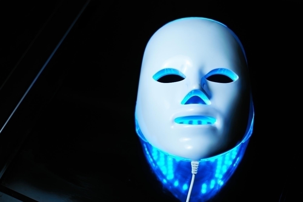 Cosmetic LED mask Concept of virtual reality mask