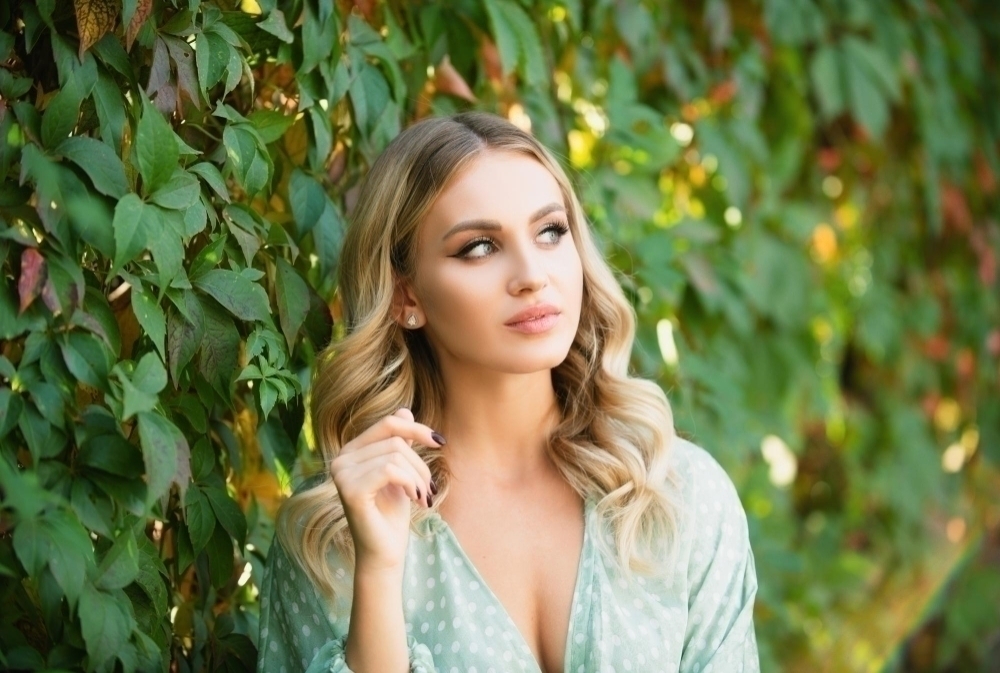 Natural female beauty young woman with clean fresh skin sensual portrait of elegant young woman